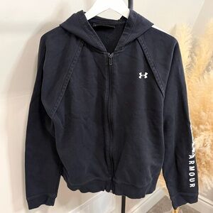 Under Armour Black Full Zip Hoodie | Fleece Lined